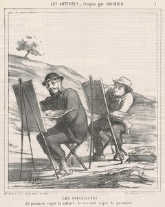 造園家。 最初のコピー自然 作： Honoré Daumier