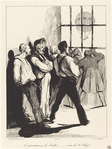 7 月のお祝い...Ste からの眺め。 ペラギア 作： Honoré Daumier