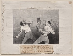 1843年の理解のレッスン 作： Honoré Daumier