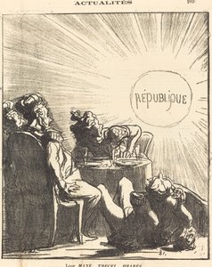 彼らのマネ、テセル、ファレス 作： Honoré Daumier