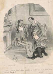 ロロ!...椅子を放っておいてくれませんか... 作： Honoré Daumier