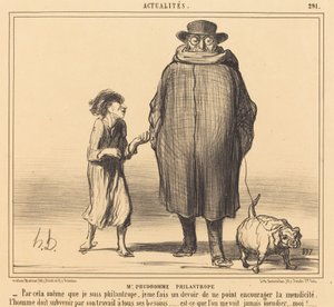 プルドーム氏慈善家 作： Honoré Daumier