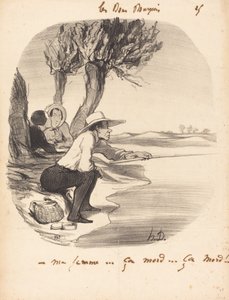 奥さん…噛む…噛む！ 作： Honoré Daumier