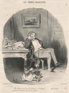 妻はこの宴会に長居する… 作： Honoré Daumier