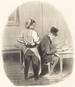 でも、サー、断言します、それは...子牛です！... 作： Honoré Daumier
