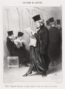 メートル・シャポタールの朗読...彼自身の賛美... 作： Honoré Daumier