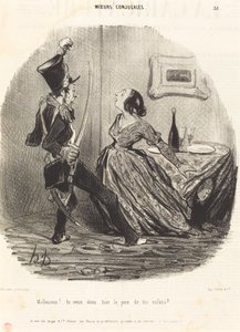 残念！ 子供の父親を殺す気か？ 作： Honoré Daumier