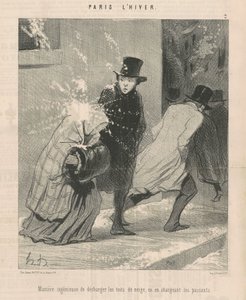 屋根を降ろす独創的な方法... 作： Honoré Daumier
