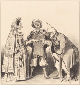 時代と憲法の結婚 作： Honoré Daumier
