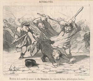 12月10日扶助協会の会員... 作： Honoré Daumier