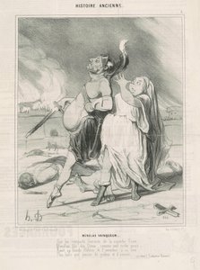 勝利のメネラウス 作： Honoré Daumier