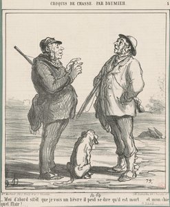 うさぎを見かけたらまず私... 作： Honoré Daumier
