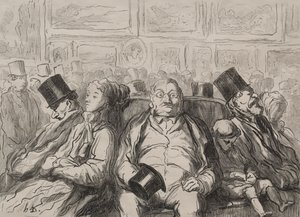 サロンカレでのひととき。 作： Honoré Daumier