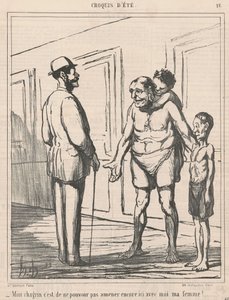 私の悲しみはそれができないことです... 作： Honoré Daumier
