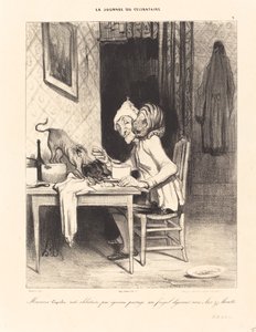 ムッシュ・コクレ...彼の...ランチをシェア 作： Honoré Daumier