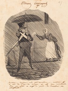 サー...サー、これがあなたのハンカチです 作： Honoré Daumier