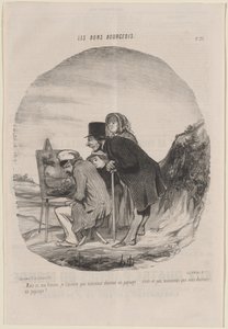 紳士が風景を描く 作： Honoré Daumier