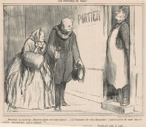 夕方に行くコンシェルジュさん 作： Honoré Daumier