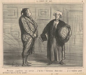 Mossieu、私はあなたのサービスを辞めます... 作： Honoré Daumier