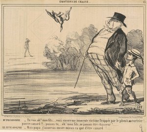プルドームさん。 ほら、ああ！ 私の息子... 作： Honoré Daumier