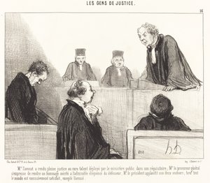 弁護士さんは完全な正義を行いました... 作： Honoré Daumier