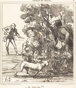 引っ張らないで!!! 作： Honoré Daumier