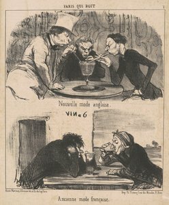 新しい英国のファッション 作： Honoré Daumier