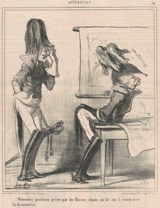 ロシア人が取った新しい立場... 作： Honoré Daumier