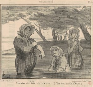 マレネの海岸のニンフ 作： Honoré Daumier