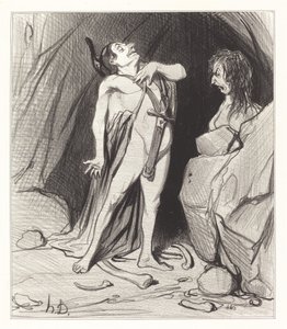 スフィンクスのオイディプス 作： Honoré Daumier