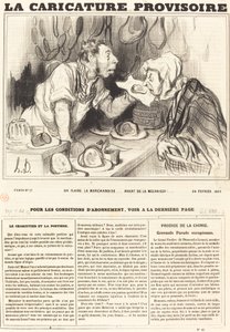 商品のにおいをかぎます... 機械化する前に!... 作： Honoré Daumier