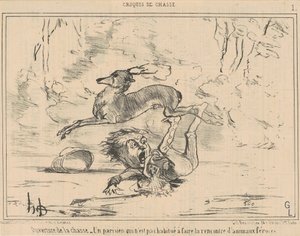 狩りの幕開け 作： Honoré Daumier