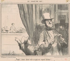 お父さん...だから見に来て... 作： Honoré Daumier