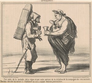 ブドウの病気の結果として 作： Honoré Daumier