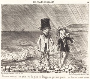 穀物を受け取るパリジャン... 作： Honoré Daumier