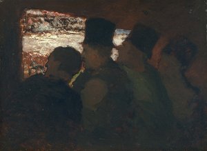 パルテール劇場の観客、c。 1858 作： Honoré Daumier