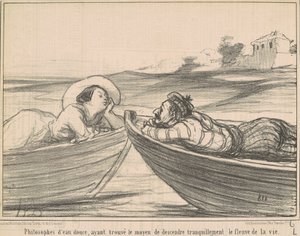 淡水の哲学者... 作： Honoré Daumier