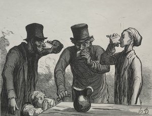 酒飲みの生理学：四つの時代 作： Honoré Daumier