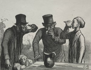 飲酒者の生理学：4つの年齢。 作： Honoré Daumier
