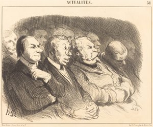 ポルト・サン・マルタンでの観客の人相... 作： Honoré Daumier