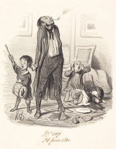 エクローグを作曲する古典詩人... 作： Honoré Daumier