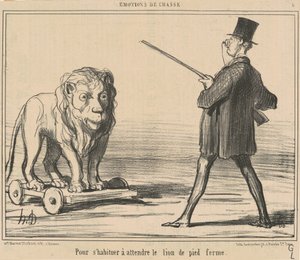 住民がライオンを待つために... 作： Honoré Daumier