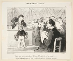 数学の最初のグランプリ、Mr Isidore Cabuchet?. #12 教授とマスターズ 作： Honoré Daumier