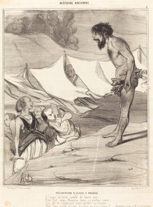 ナウシカへのユリシーズの贈呈 作： Honoré Daumier