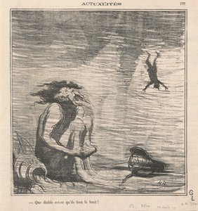彼らはあそこで何をしているんだ！ 作： Honoré Daumier