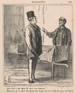 担架で何をしているの？ 作： Honoré Daumier