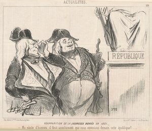 1851年のゴールデン・ユースの再登場 作： Honoré Daumier