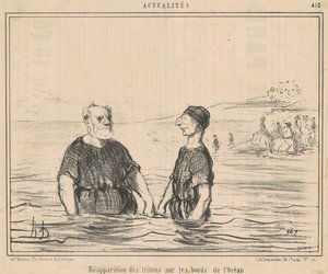 イモリの再出現...海から 作： Honoré Daumier