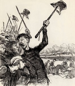 ラタポイルと彼のスタッフ: 皇帝万歳!, 1851. 作： Honoré Daumier