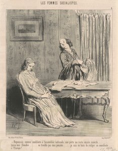 押し戻された... ドアは私に開いたままです... 作： Honoré Daumier